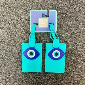 Blue Evil Eye Luggage Tags
